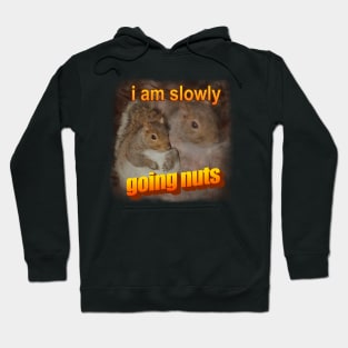 I am slowly going nuts squirrel word art Hoodie